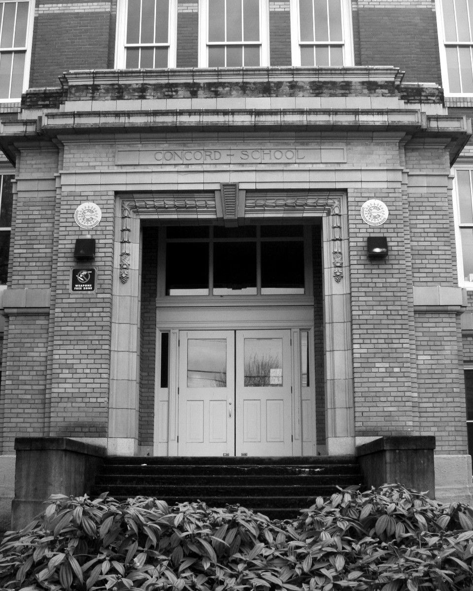 Main entrance of Concord School.